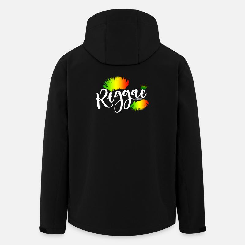 Reggae Rainbow Splash - Recycelte Männer Softshell-Jacke von Stanley/Stella - Schwarz