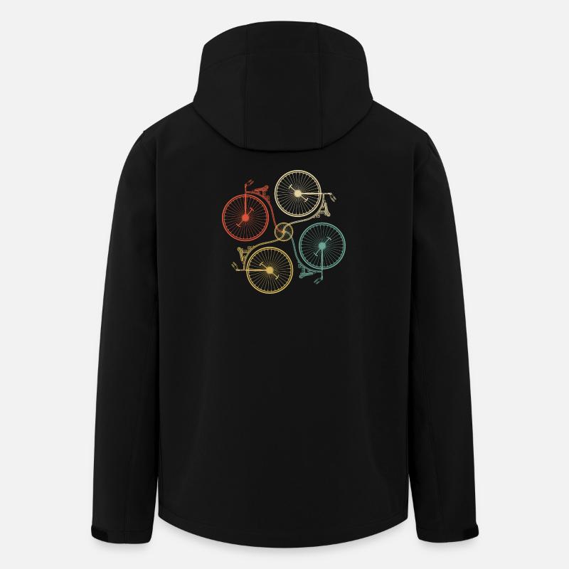 Dégradé de mosaïque de roue - Veste softshell homme en polyester recyclé Stanley/Stella - noir