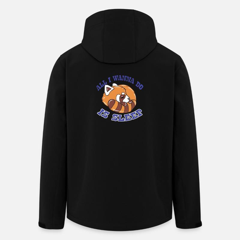 Roter Panda - Recycelte Männer Softshell-Jacke von Stanley/Stella - Schwarz
