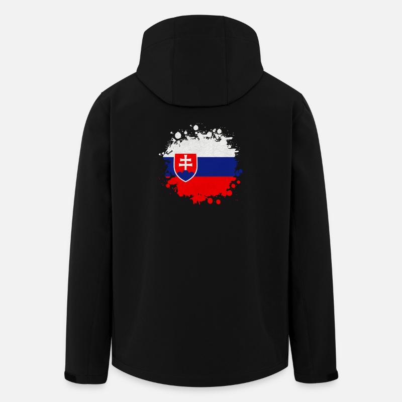 Slowakei Klecks / Geschenk Bratislava Kaschau - Recycelte Männer Softshell-Jacke von Stanley/Stella - Schwarz