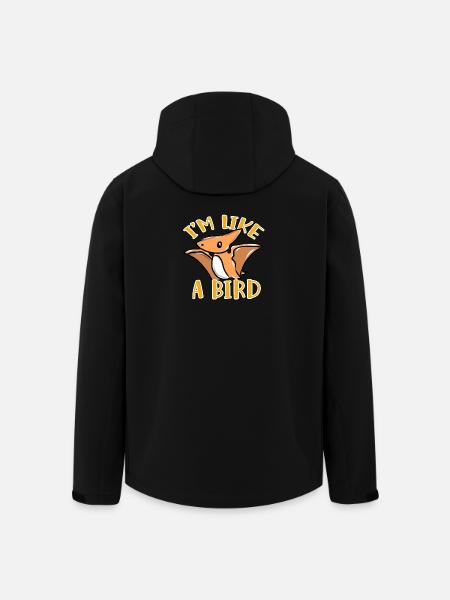 Dinosaurier Vogel - Recycelte Männer Softshell-Jacke von Stanley/Stella - Schwarz