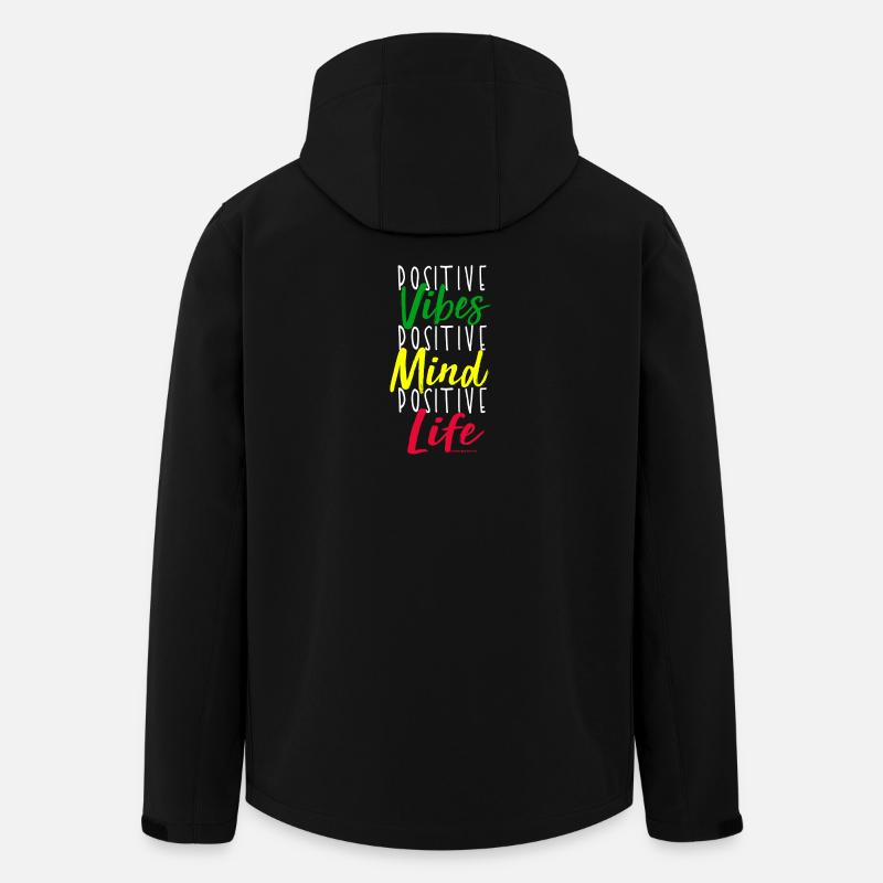 Positive Vibes Mindset Motif - Men’s Recycled Softshell Jacket by Stanley/Stella - black