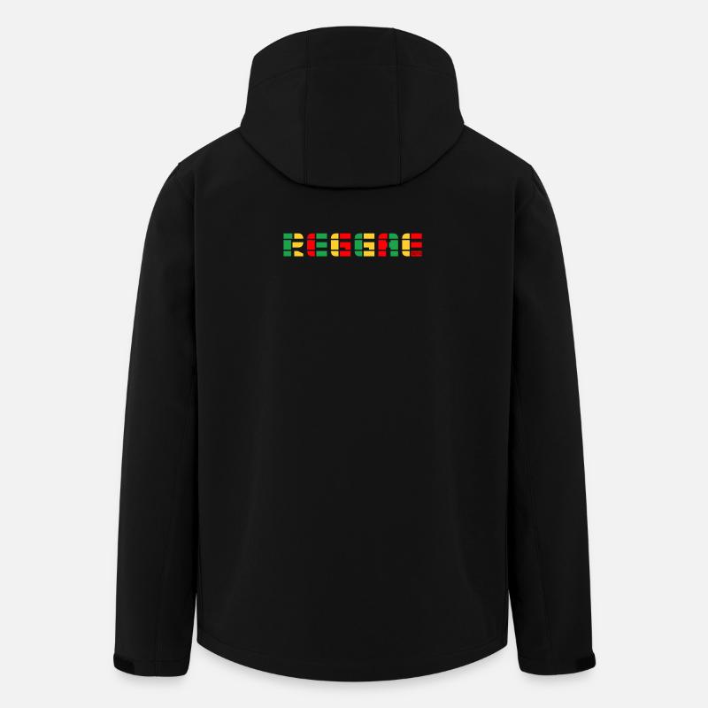 Reggae Farbblock Logo - Recycelte Männer Softshell-Jacke von Stanley/Stella - Schwarz