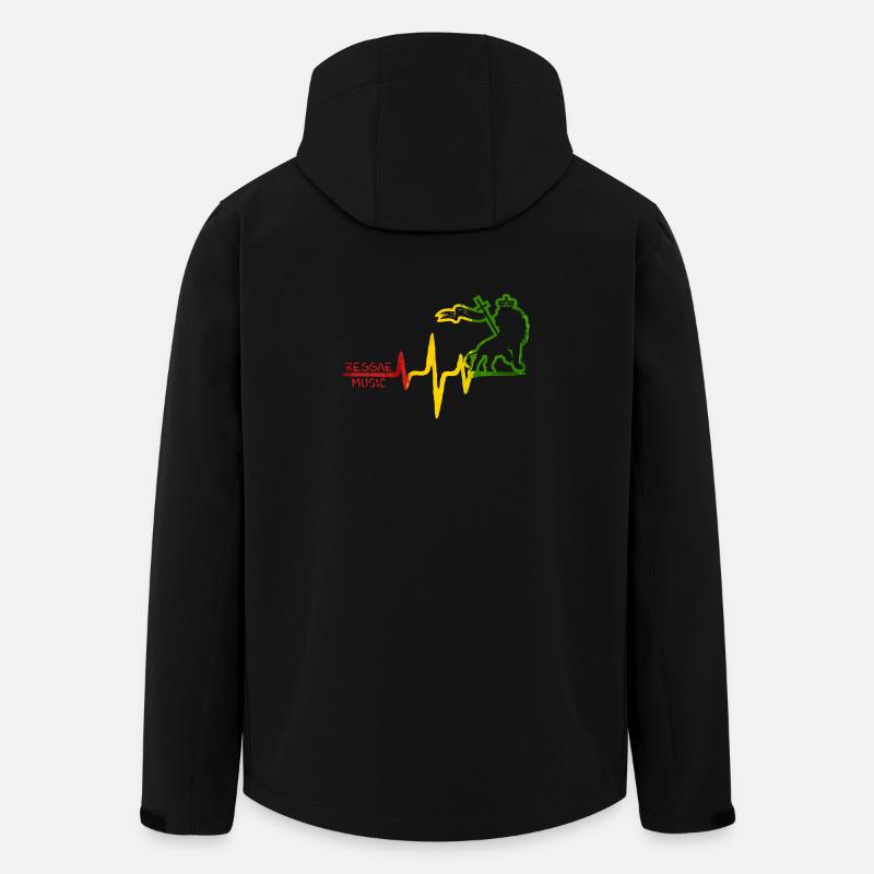 Reggae Löwe Rhythmus Icon - Recycelte Männer Softshell-Jacke von Stanley/Stella - Schwarz