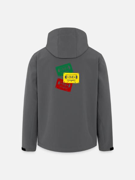 Kassettenfarben Trio - Recycelte Männer Softshell-Jacke von Stanley/Stella - Schwarz