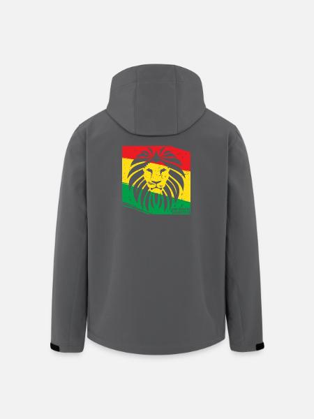 Lion in Rasta style - Men’s Recycled Softshell Jacket by Stanley/Stella - black