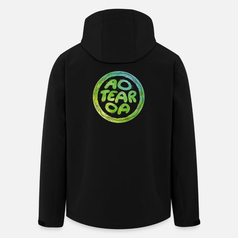 Schriftzug Aotearoa - Recycelte Männer Softshell-Jacke von Stanley/Stella - Schwarz