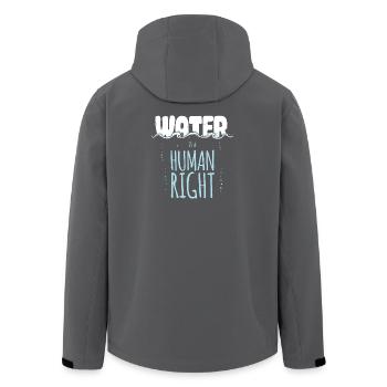 Water is a Human Right - Recycelte Männer Softshell-Jacke von Stanley/Stella - Anthrazit - Hinten - AI Model Male 185 light (185cm)