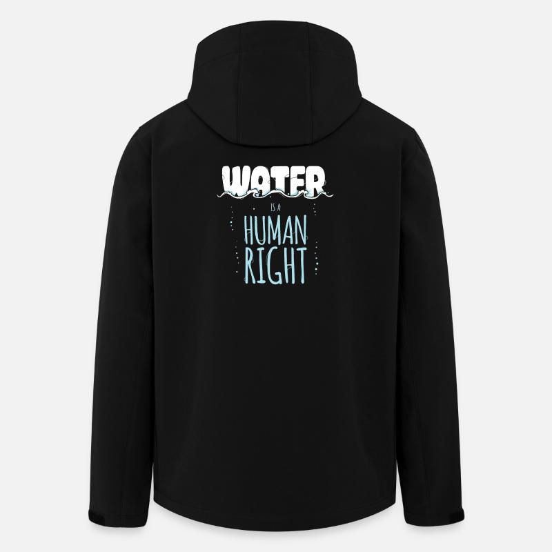 Water is a Human Right - Men’s Recycled Softshell Jacket by Stanley/Stella - black