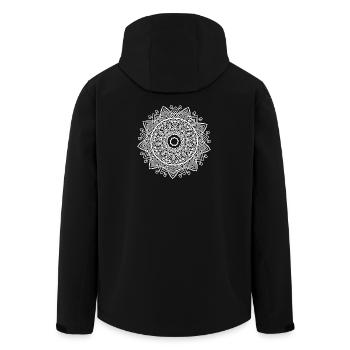 Mandala - Men’s Recycled Softshell Jacket by Stanley/Stella - black - Back - AI Model Male 185 light (185cm)