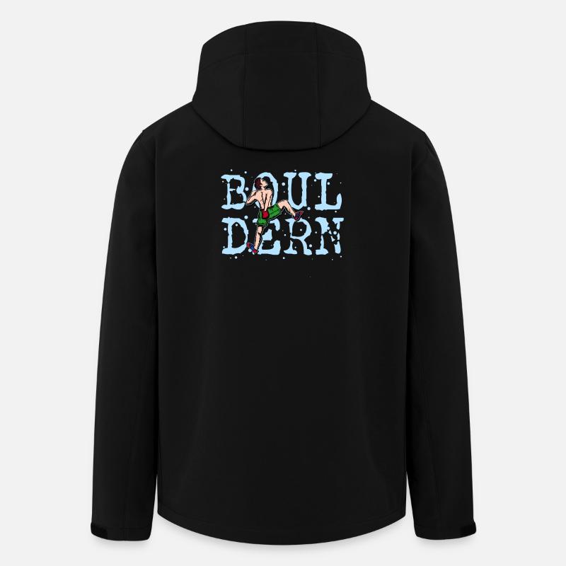 Boulder Bouldern Klettern Bergsteigen Spruch - Recycelte Männer Softshell-Jacke von Stanley/Stella - Schwarz