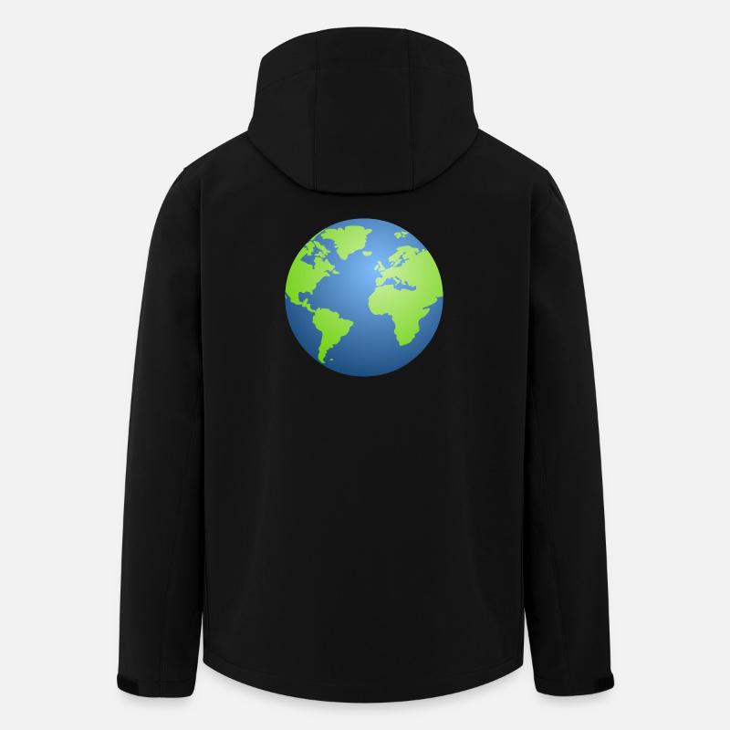Erdkugel - Recycelte Männer Softshell-Jacke von Stanley/Stella - Schwarz