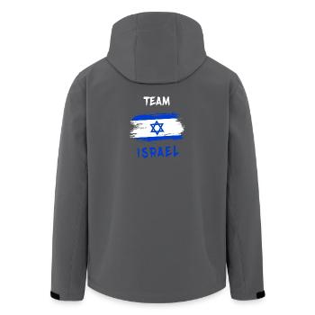 Team Israel / Flag - Men’s Recycled Softshell Jacket by Stanley/Stella - black - Back - AI Model Male 185 light (185cm)