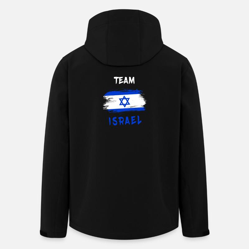 Équipe Israël / Drapeau - Veste softshell homme en polyester recyclé Stanley/Stella - noir