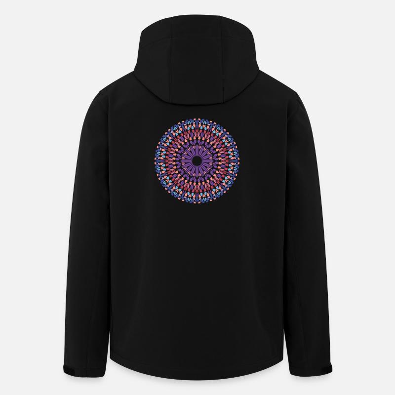Mandala Mandala - Veste softshell homme en polyester recyclé Stanley/Stella - noir