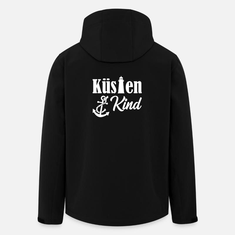 Küstenkind Anker Leuchtturm Meer Maritim Geschenk - Recycelte Männer Softshell-Jacke von Stanley/Stella - Schwarz