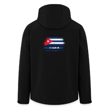 Cuba design vintage / drapeau - Veste softshell homme en polyester recyclé Stanley/Stella - noir - Dos - AI Model Male 185 light (185cm)
