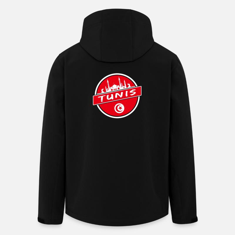 Tunis design with mosque / Tunisia - Men’s Recycled Softshell Jacket by Stanley/Stella - black