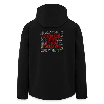 Mathe Mathematik Algebra Rechnen Lustig Sprüche - Recycelte Männer Softshell-Jacke von Stanley/Stella - Schwarz - Hinten - AI Model Male 185 light (185cm)