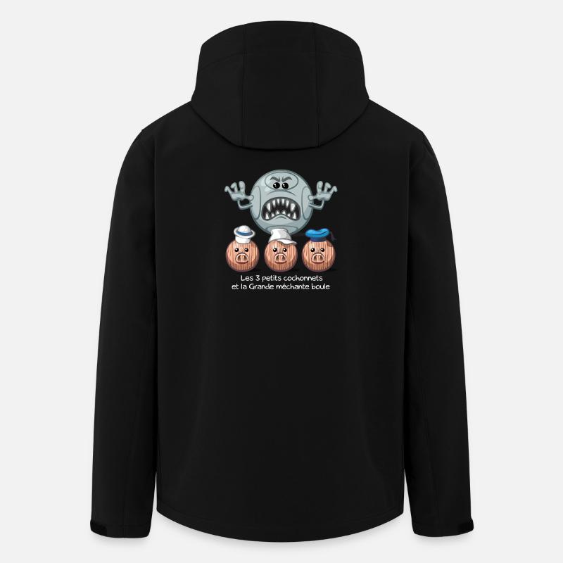 Les 3 petits cochonnets - Recycelte Männer Softshell-Jacke von Stanley/Stella - Schwarz