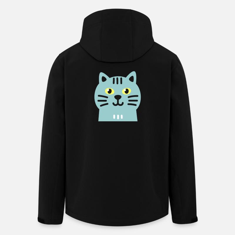 Süsse Katze - Recycelte Männer Softshell-Jacke von Stanley/Stella - Schwarz