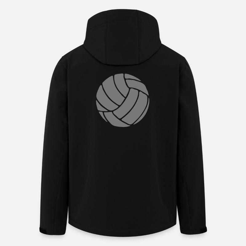 einfarbiger Volleyball - Recycelte Männer Softshell-Jacke von Stanley/Stella - Schwarz