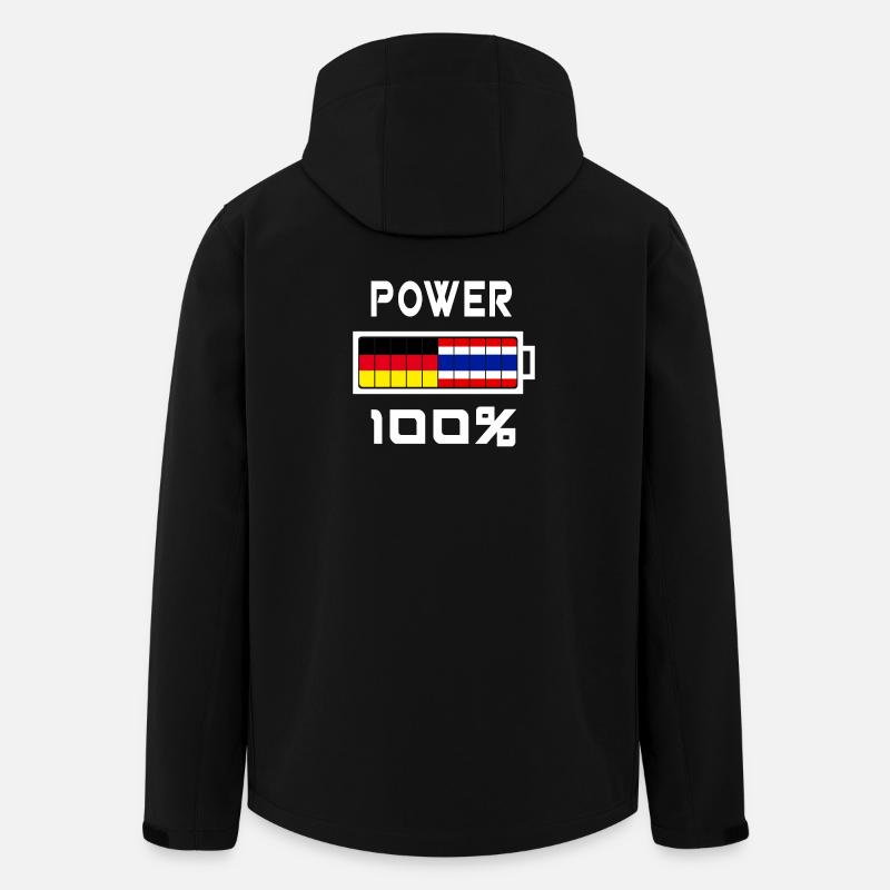 Germany and Thailand Power 100% - Men’s Recycled Softshell Jacket by Stanley/Stella - black