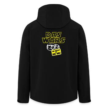 Junggesellenabschied , Das wars bei Ihr ...(25) - Recycelte Männer Softshell-Jacke von Stanley/Stella - Schwarz - Hinten - AI Model Male 185 light (185cm)