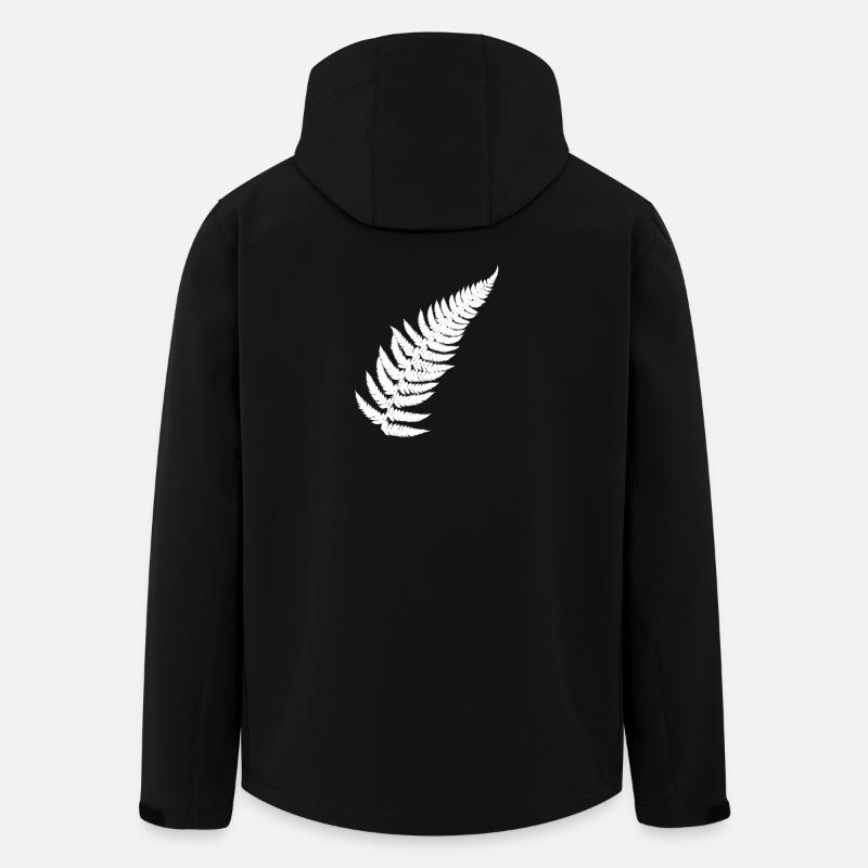 Plume de fougère contrastée - Veste softshell homme en polyester recyclé Stanley/Stella - noir