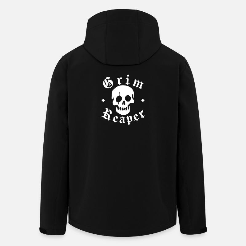 Crâne de faucheur sinistre - Veste softshell homme en polyester recyclé Stanley/Stella - noir