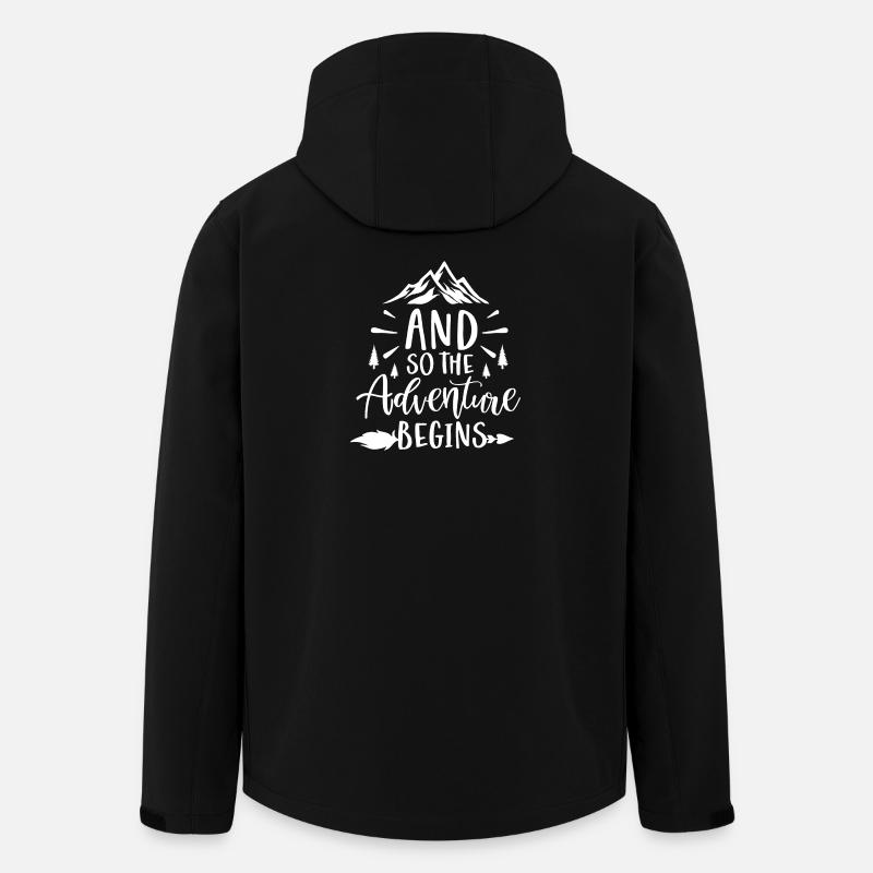 Et donc l'aventure commence - Veste softshell homme en polyester recyclé Stanley/Stella - noir