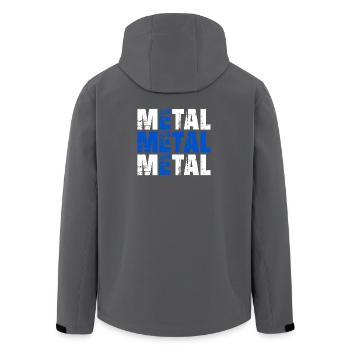 FINNISH METAL Finland Finnish Flag - Men’s Recycled Softshell Jacket by Stanley/Stella - anthracite - Back - AI Model Male 185 light (185cm)