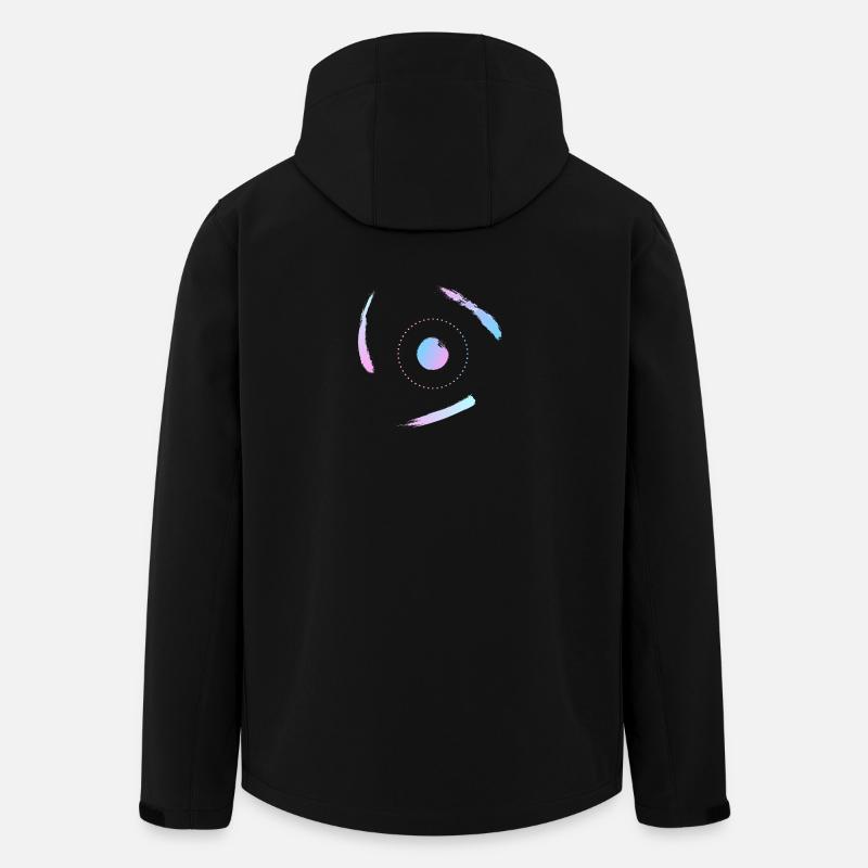 Elektronen umkreisen das Atom - Recycelte Männer Softshell-Jacke von Stanley/Stella - Schwarz