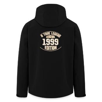 1999 year of birth - Men’s Recycled Softshell Jacket by Stanley/Stella - black - Back - AI Model Male 185 light (185cm)