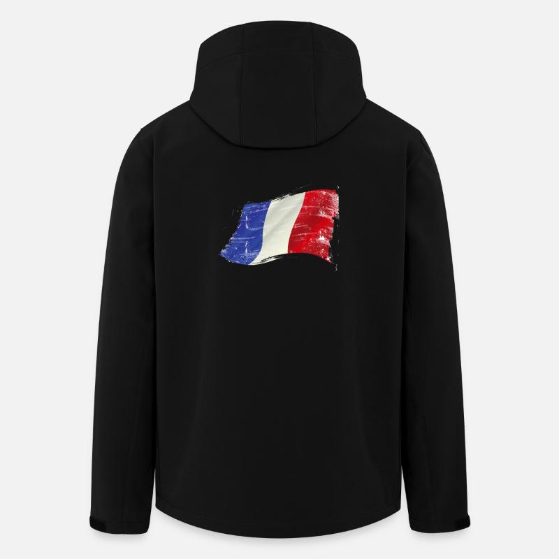 Frankreich ✅ Frankreich Flagge ✔ - Recycelte Männer Softshell-Jacke von Stanley/Stella - Schwarz