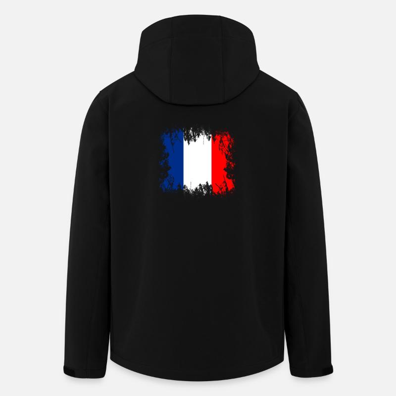 Frankreich - Frankreich - Recycelte Männer Softshell-Jacke von Stanley/Stella - Schwarz