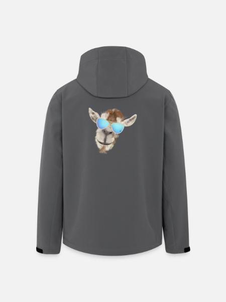 Casual goat head with sunglasses - Men’s Recycled Softshell Jacket by Stanley/Stella - black
