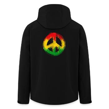 Amour paix unité jamaïque reggae reggae musique - Veste softshell homme en polyester recyclé Stanley/Stella - noir - Dos - AI Model Male 185 light (185cm)