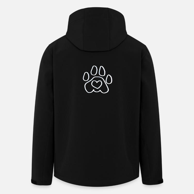 Empreinte de patte de chien - Veste softshell homme en polyester recyclé Stanley/Stella - noir