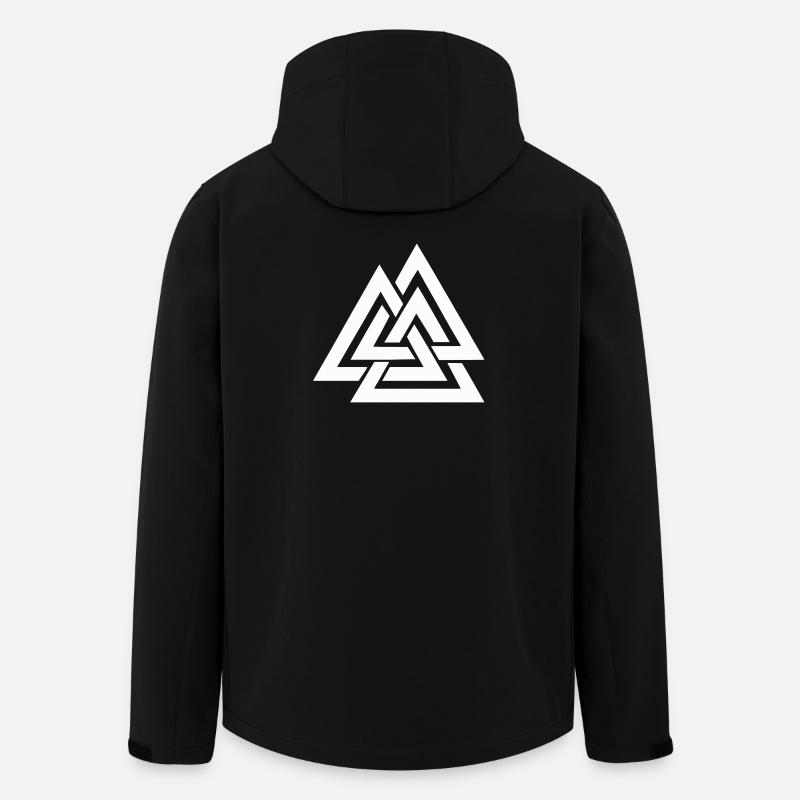 Valknut Wikinger - Recycelte Männer Softshell-Jacke von Stanley/Stella - Schwarz