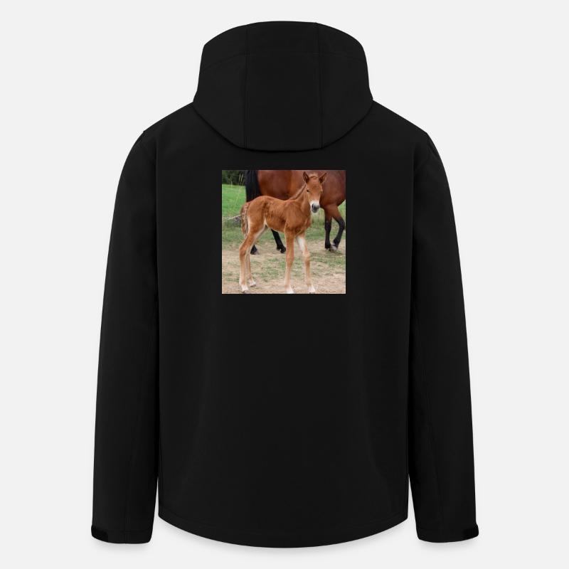 Pferd Pferdeposter - Recycelte Männer Softshell-Jacke von Stanley/Stella - Schwarz
