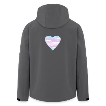 Trans Heart - Recycelte Männer Softshell-Jacke von Stanley/Stella - Anthrazit - Hinten - AI Model Male 185 light (185cm)