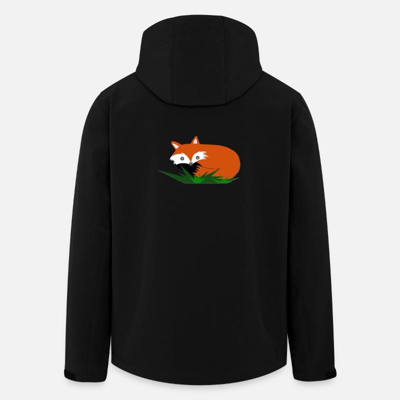 fuchsdesign liegend, Kindershirts - Recycelte Männer Softshell-Jacke von Stanley/Stella - Schwarz