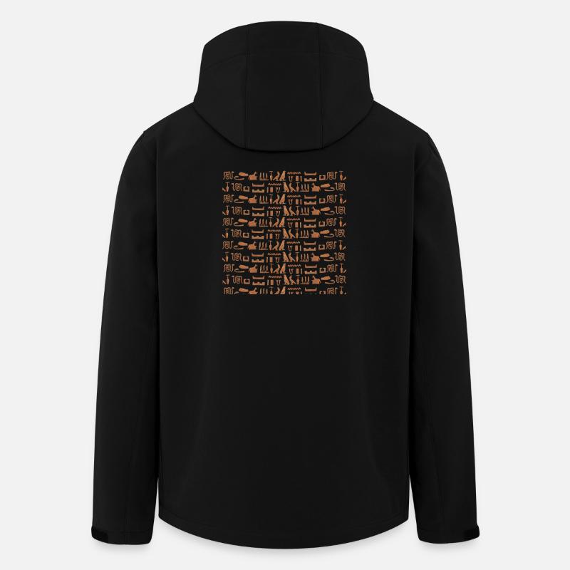 altes ägypten, Hieroglyphenmuster, geschenkidee - Recycelte Männer Softshell-Jacke von Stanley/Stella - Schwarz