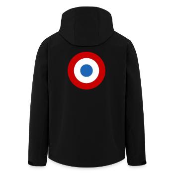 autocollant air force roundel France armée de l’air - Veste softshell homme en polyester recyclé Stanley/Stella - noir - Dos - AI Model Male 185 light (185cm)