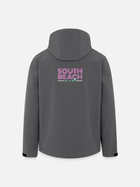 South Beach Miami Retro - Men’s Recycled Softshell Jacket by Stanley/Stella - black