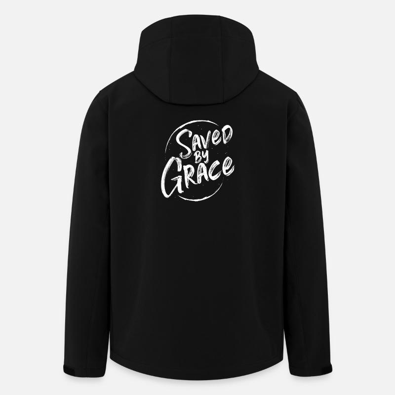 Saved by Grace - Recycelte Männer Softshell-Jacke von Stanley/Stella - Schwarz
