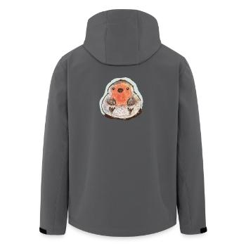 Bubble Robin - Men’s Recycled Softshell Jacket by Stanley/Stella - anthracite - Back - AI Model Male 185 light (185cm)