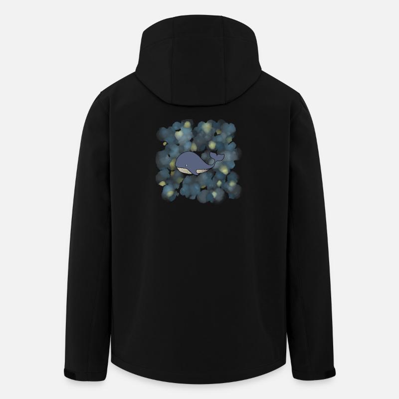 Baleine bleue - Veste softshell homme en polyester recyclé Stanley/Stella - noir