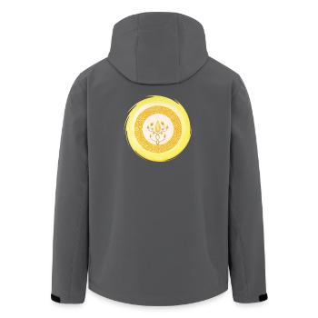 Sandalphon de l'archange Crystal Star Gate - Veste softshell homme en polyester recyclé Stanley/Stella - charbon - Dos - AI Model Male 185 light (185cm)